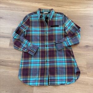 Soft Surroundings Highlands Flannel Tunic Shirt